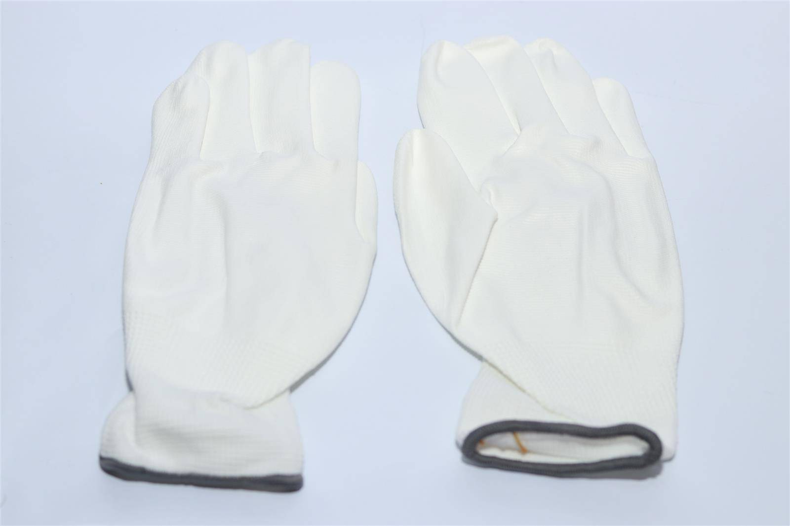 Nylon Feinstrick-Handschuhe mit weißer PU-Beschichtung, Cat II, Größe 10
