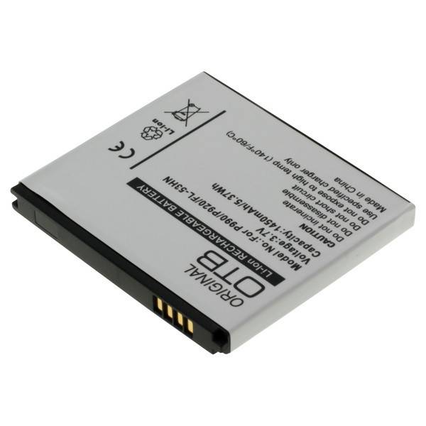 OTB - Ersatzakku kompatibel zu LG P990 Optimus Speed - 3,7 Volt 1450mAh Li-Ion