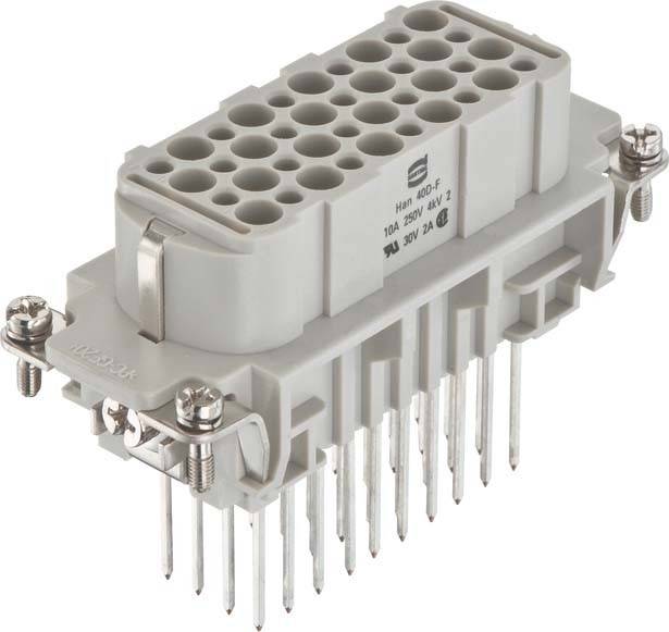 4 Stk. Harting Buchseneinsatz, Han 40 D 09210402701