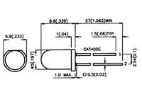 Velleman - LED5YLN - 5mm Kostengünstige LED gelbDiffusierbar - 15mcd