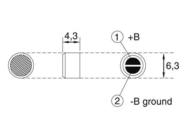 Velleman - M63 - Elektret-Mikrofonkapsel Ø6mm