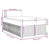 vidaXL Boxspringbett mit Matratze Taupe 120x190 cm Stoff vidaXL Boxspringbett mit Matratze Taupe 120x190 cm Stoff