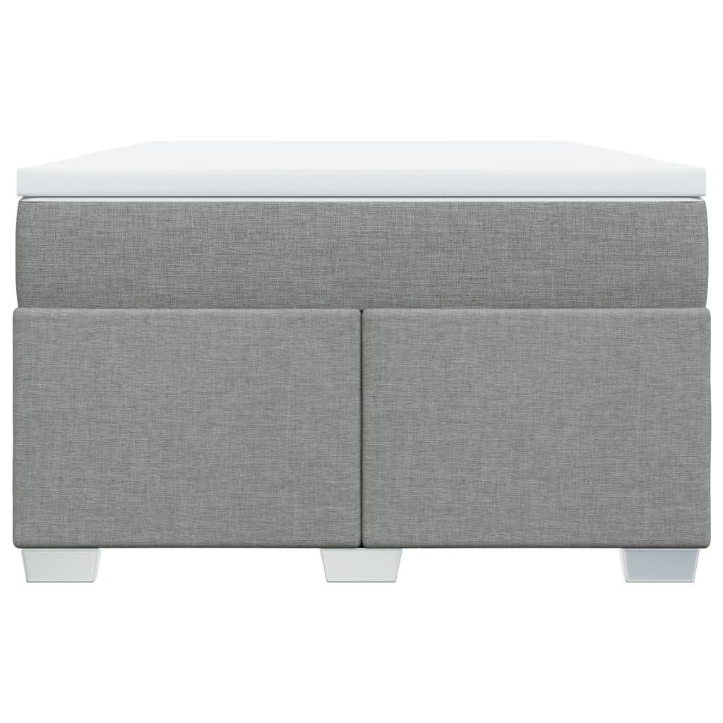 vidaXL Boxspringbett mit Matratze Hellgrau 120x190 cm Stoff