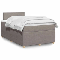 vidaXL Boxspringbett mit Matratze Taupe 120x190 cm Stoff vidaXL Boxspringbett mit Matratze Taupe 120x190 cm Stoff