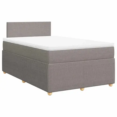 vidaXL Boxspringbett mit Matratze Taupe 120x190 cm Stoff vidaXL Boxspringbett mit Matratze Taupe 120x190 cm Stoff