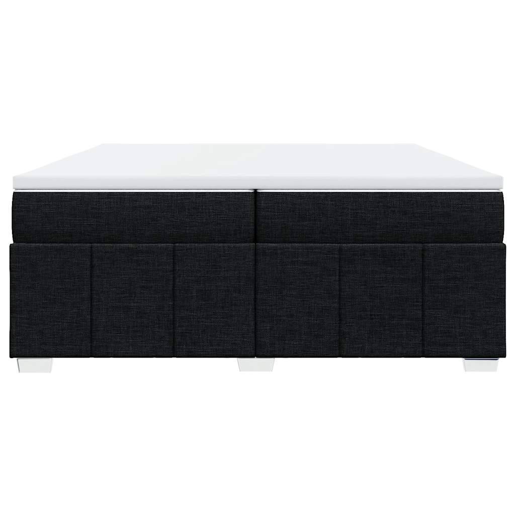 vidaXL Boxspringbett mit Matratze Schwarz 200x200 cm Stoff