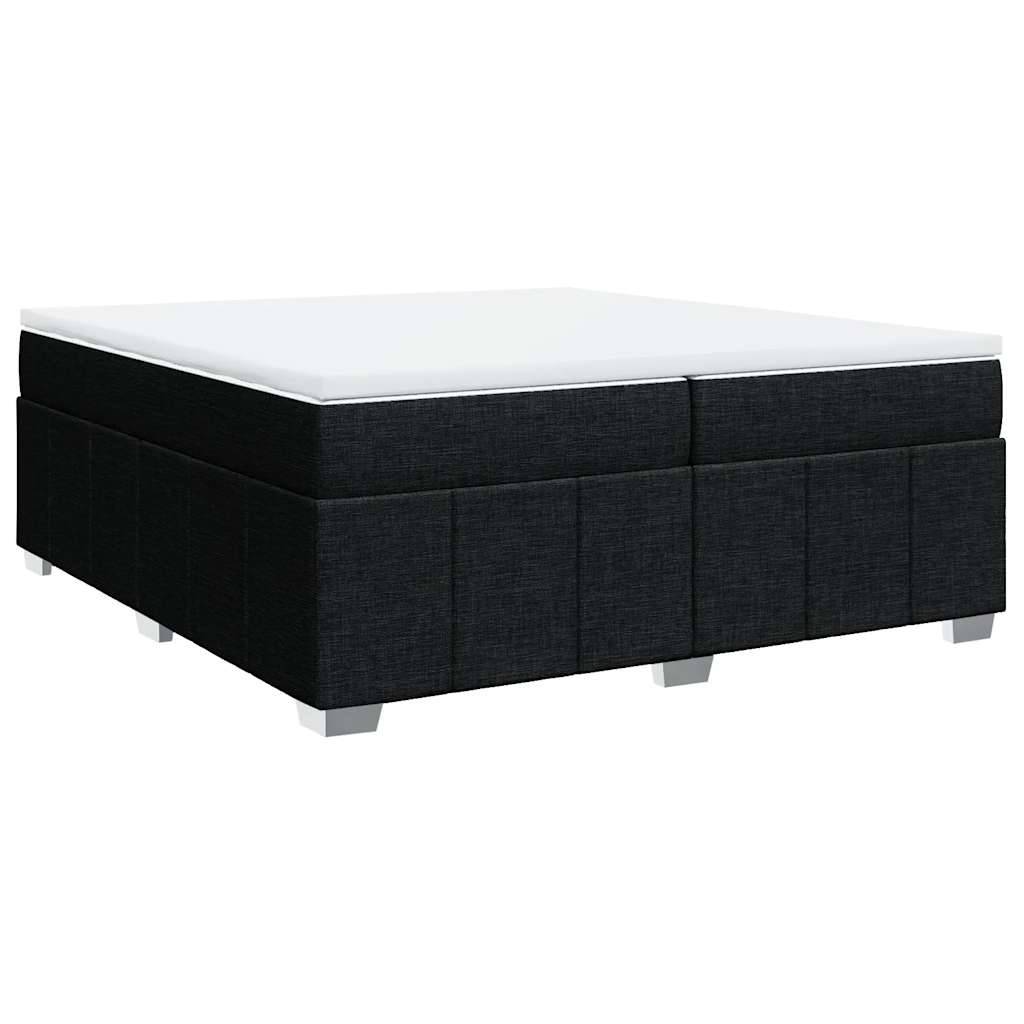 vidaXL Boxspringbett mit Matratze Schwarz 200x200 cm Stoff