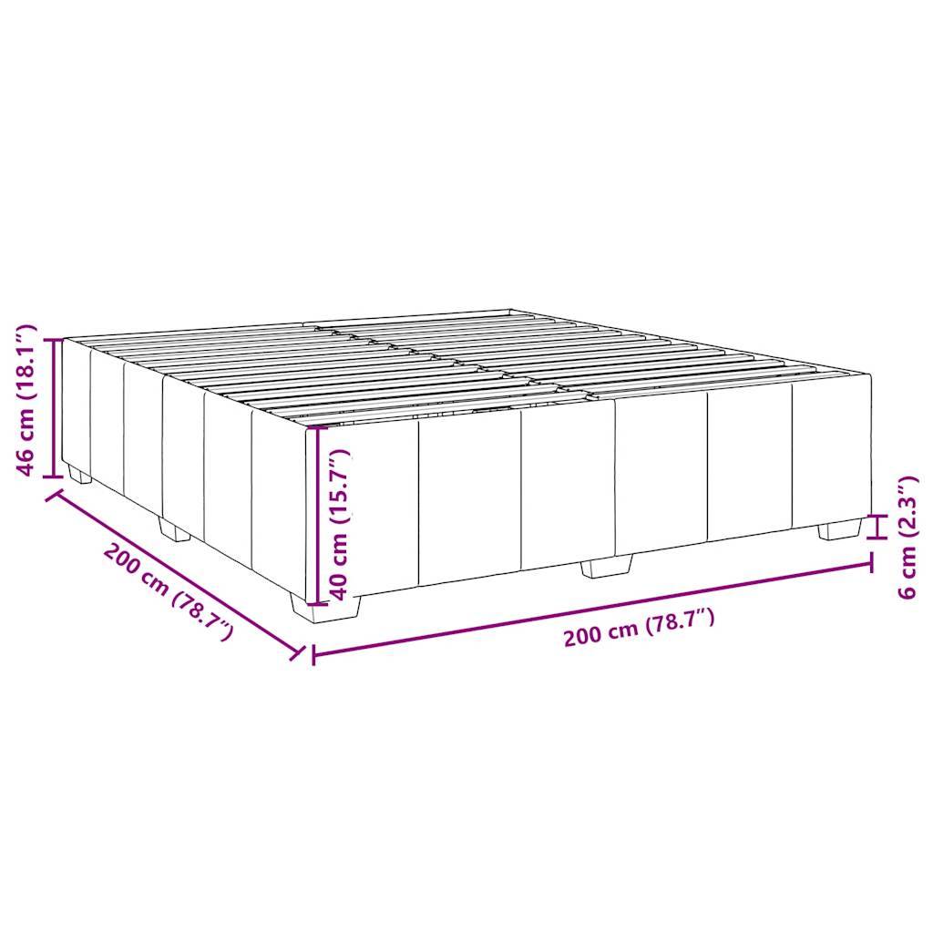 vidaXL Boxspringbett mit Matratze Schwarz 200x200 cm Stoff
