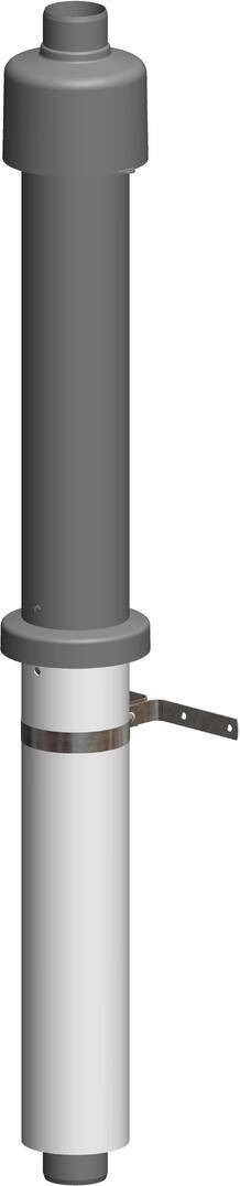 Atec Dachhochführung PolyTop schwarz 650mm DN60/100
