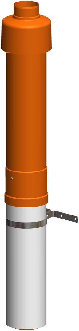 Atec Dachhochführung PolyTop ziegelrot 650mm DN80/125