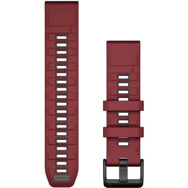 Garmin QuickFit-Armband 22 mm Silikon Marsala/Graphit Mit diesen verstellbaren Schnellwechsel-Armbändern für deine kompatible Garmin-Uhr kannst du