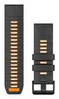 Garmin QuickFit-Armband 26 mm Silikon Graphit/Spark Orange Mit diesen verstellbaren Schnellwechsel-Armbändern für deine kompatible Garmin-Uhr kannst