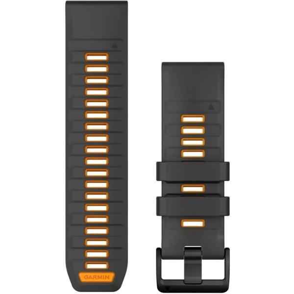 Garmin Ersatzarmband QuickFit 26mm Silikon Graphit/Orange