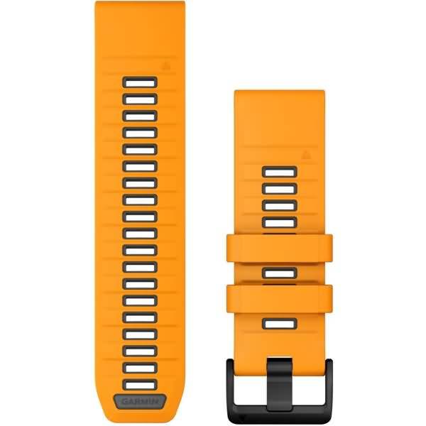 Garmin QuickFit-Armband 26 mm Silikon Spark Orange/Graphit Mit diesen verstellbaren Schnellwechsel-Armbändern für deine kompatible Garmin-Uhr kannst