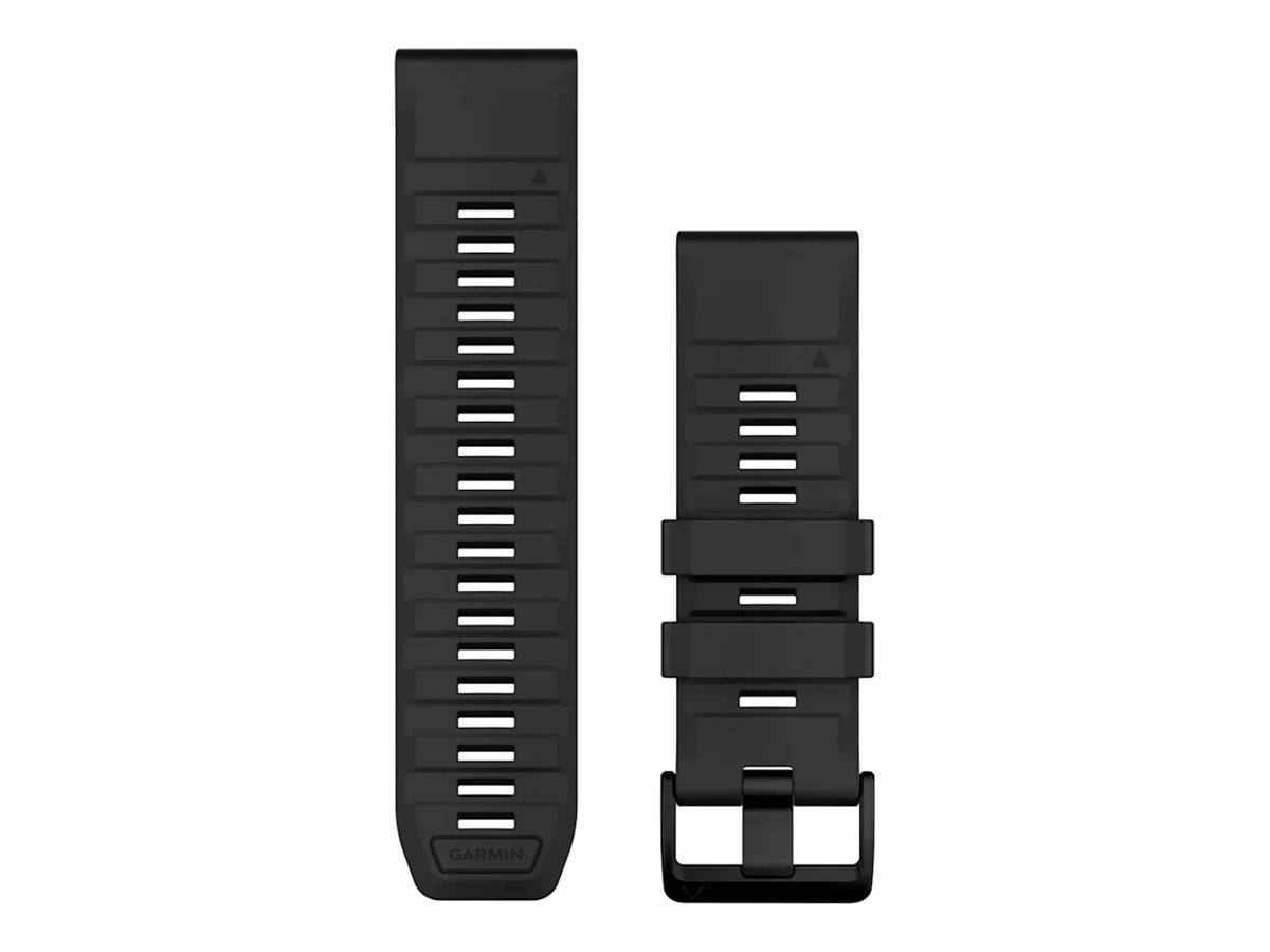 Garmin QuickFit-Armband 26 mm Silikon Schwarz Mit diesen verstellbaren Schnellwechsel-Armbändern für deine kompatible Garmin-Uhr kannst du dich stet