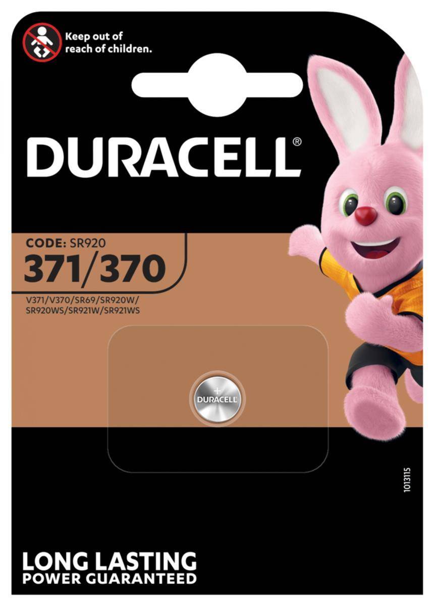 Duracell - 370 / 371 - 1,55 Volt 40mAh AgO - Knopfzelle - 10er Pack