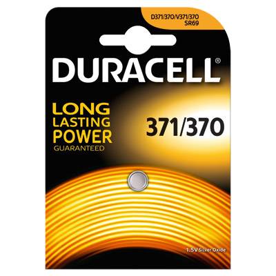 Duracell - 370 / 371 - 1,55 Volt 40mAh AgO - Knopfzelle - 10er Pack