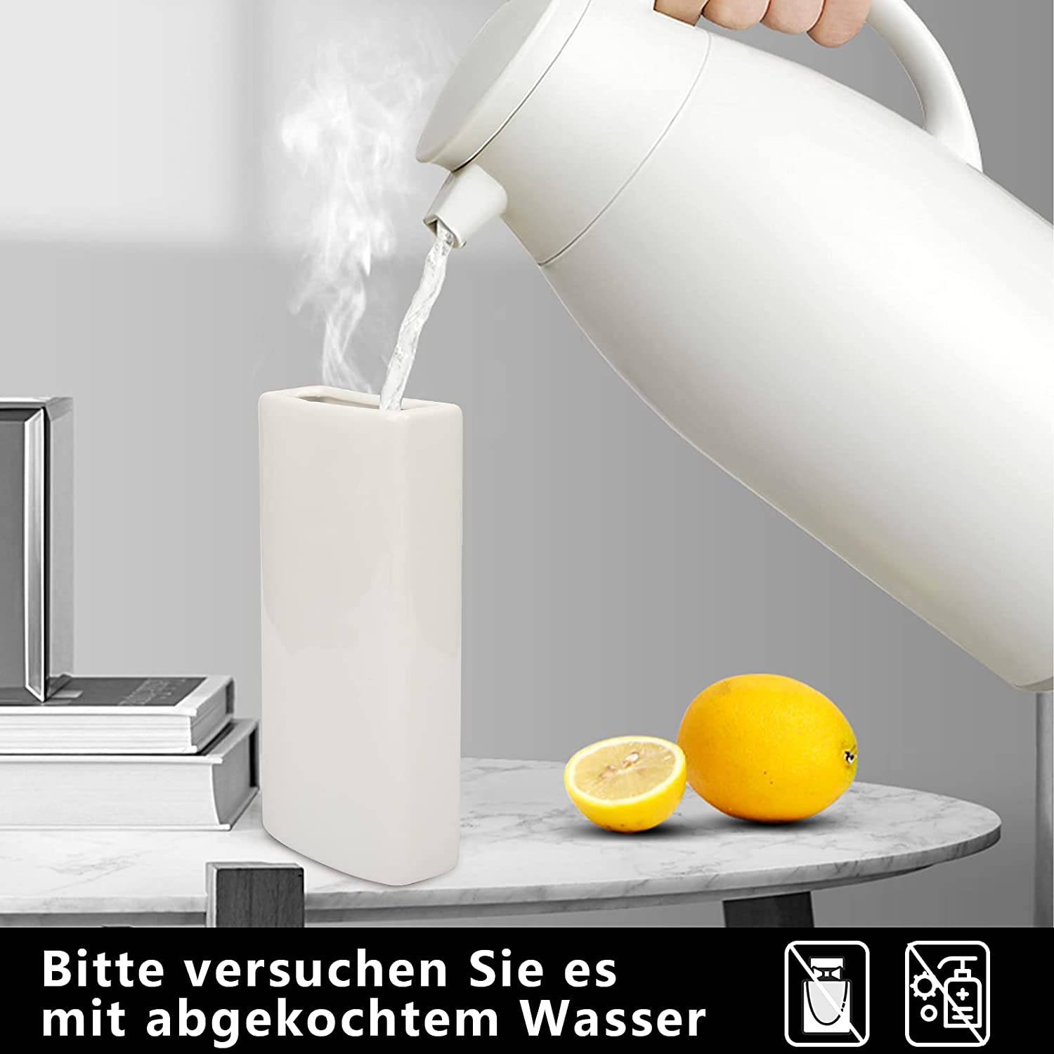 Luftbefeuchter Heizung 4er Set 400ml Keramik Set Heizkörper Verdunster Verdampfer