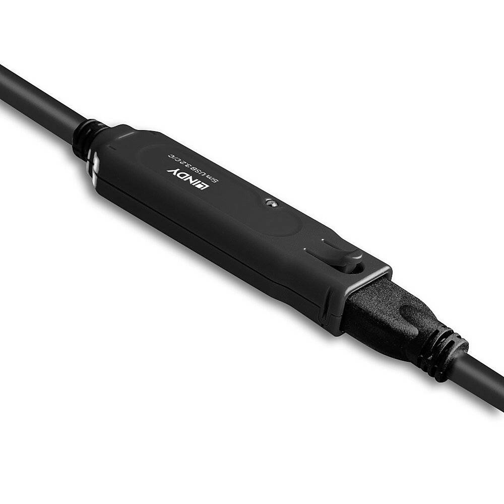 Schwarzer Inline-Netzschalter auf einem Kabel, mit der Bezeichnung ENDY, wird verwendet, um das angeschlossene Gerät ein- und auszuschalten.