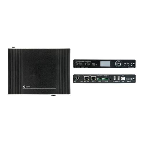 KRAMER KDS-SW3-EN7 - 4K AVoIP-Encoder mit HDMI/USB-C Umschalter & Dante (4K@60Hz | 4:2:0 | Gigabit-Ethernet | PoE+)