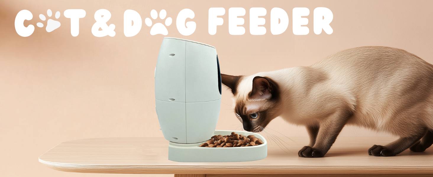Berger + Schröter | Smart Pet Feeder, smarte Futterstation und Kamera für Haustiere 720P HD Video, Funk-Fernüberwachung