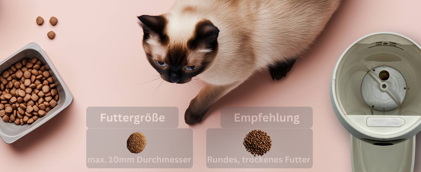 Berger + Schröter | Smart Pet Feeder, smarte Futterstation und Kamera für Haustiere 720P HD Video, Funk-Fernüberwachung