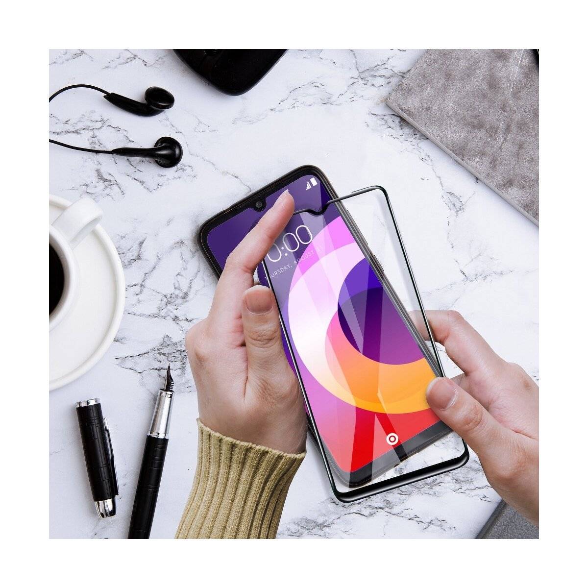 Full Covered Hybrid Glass kompatibel mit Xiaomi Redmi Note 14 Pro 5G Premium Tempered Glas Anti-Finger