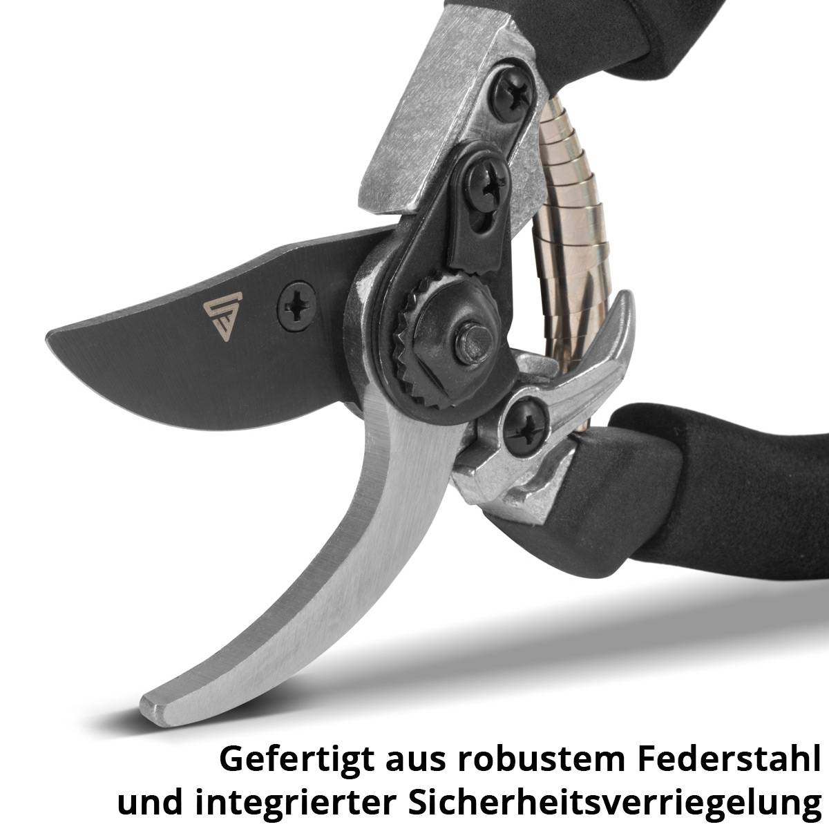 STAHLWERK Gartenschere aus Federstahl Rosenschere / Rebschere / Gärtnerschere