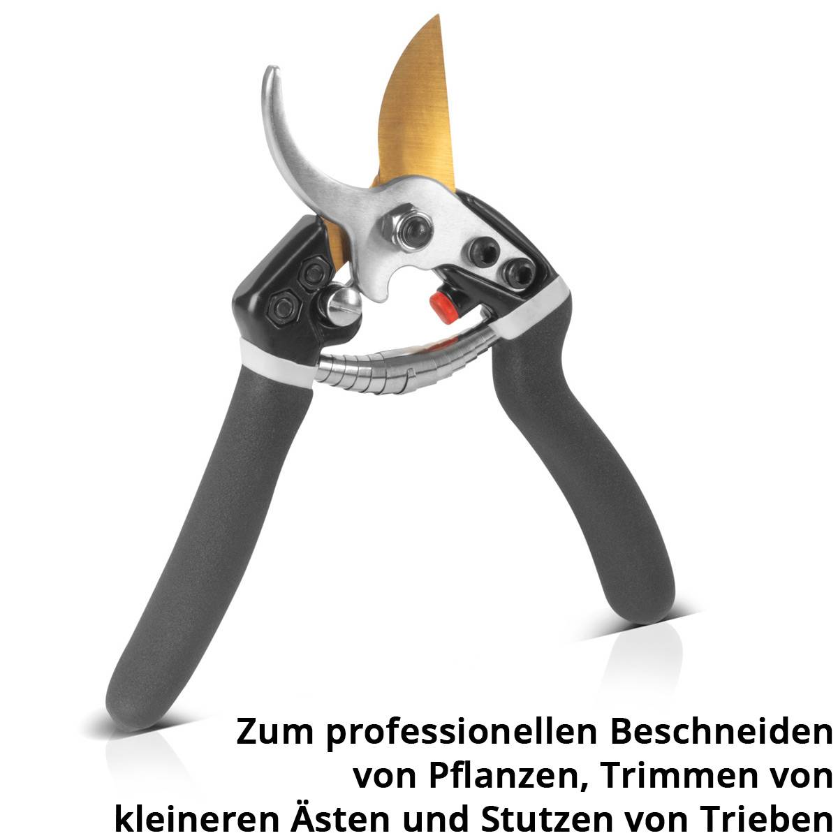 STAHLWERK Gartenschere aus Carbon-Stahl Rosenschere / Rebschere / Gärtnerschere