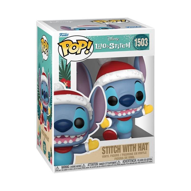 POP-Figur Disney Stitch mit Weihnachtsmannmü tze