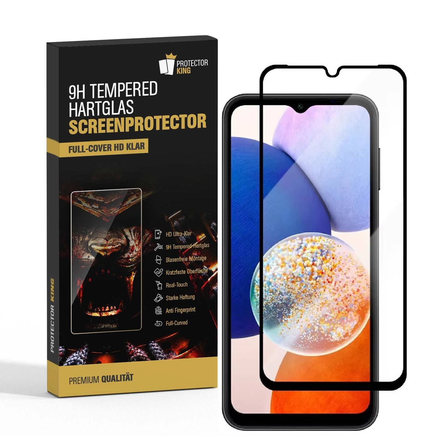 2x 9H Panzerglas für Samsung Galaxy A15 FULL COVER 3D KLAR echtes Tempered Glass Panzerfolie Displayschutz Schutzglas Hartglas Schutzfolie
