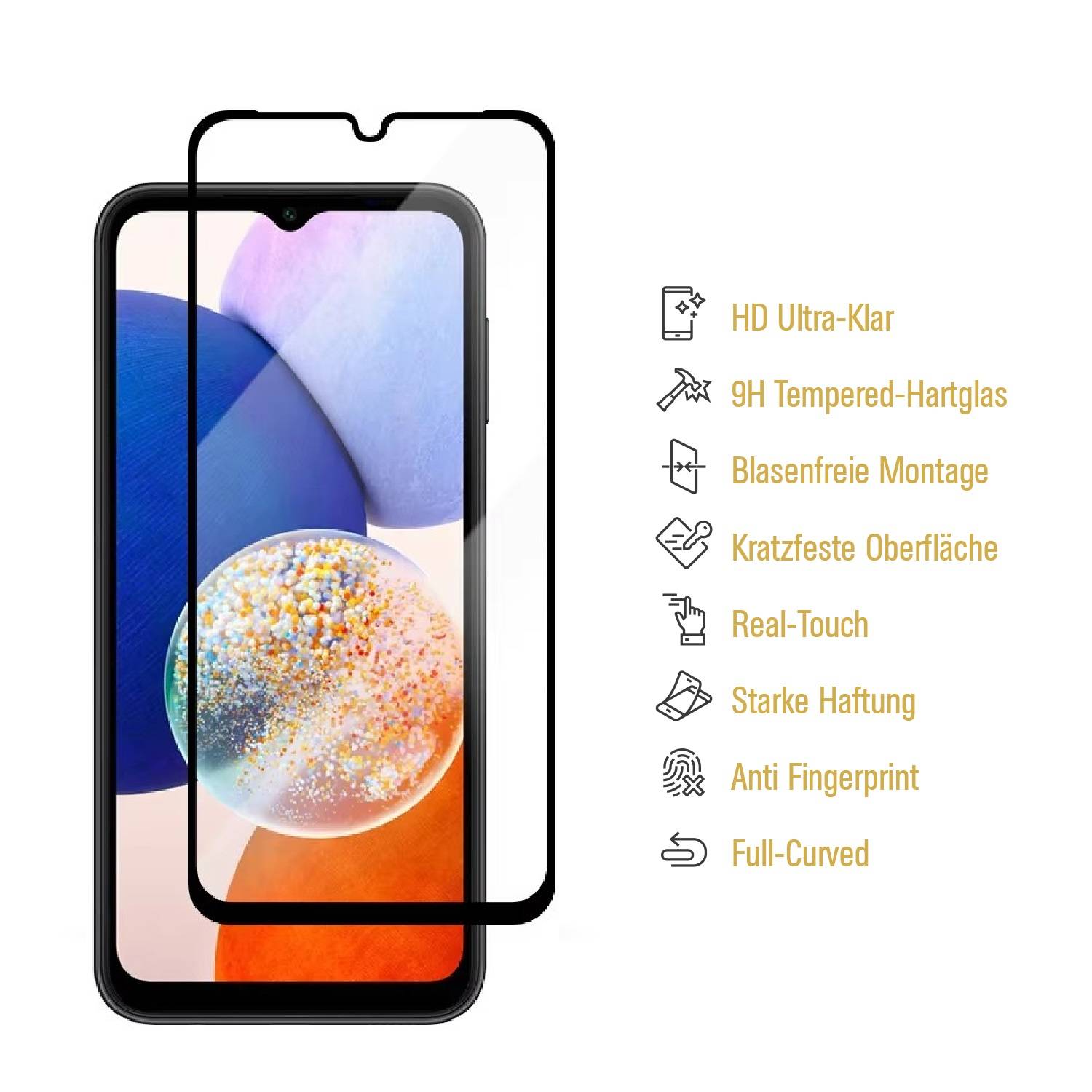 6x 9H Panzerglas für Samsung Galaxy A15 FULL COVER 3D KLAR echtes Tempered Glass Panzerfolie Displayschutz Schutzglas Hartglas Schutzfolie