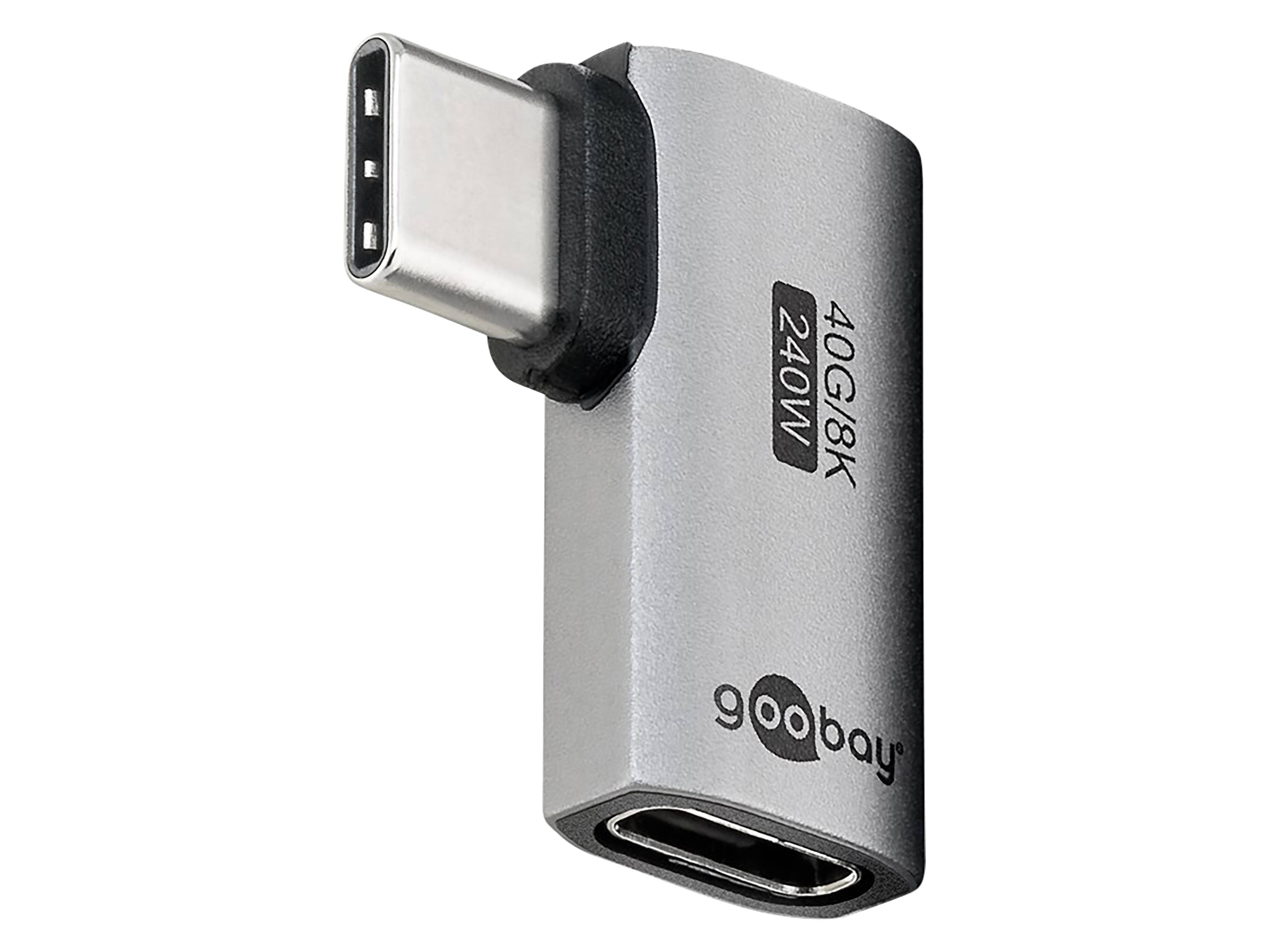 Goobay USB-C -Adapter horizontal 90° USB4 - -Stecker> -Buchse - Adapter