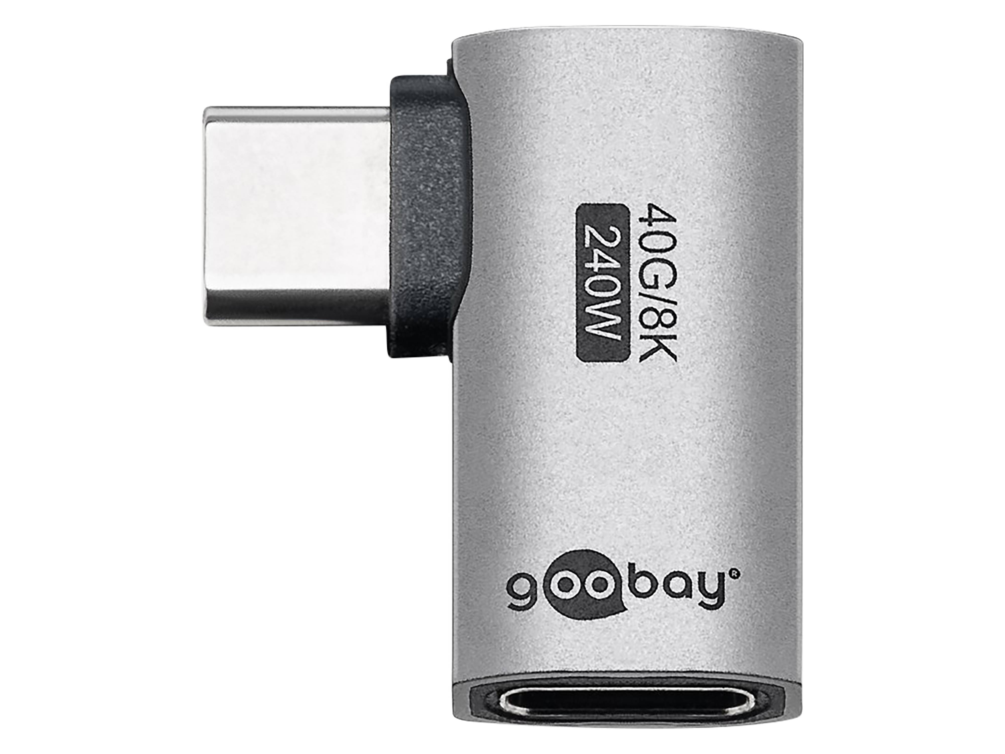 Goobay USB-C -Adapter horizontal 90° USB4 - -Stecker> -Buchse - Adapter