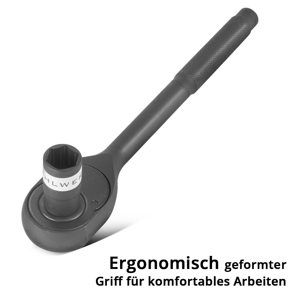 STAHLWERK Steckschlüssel-Satz 24-teiliger Knarrenkasten mit 1/2" Umschaltknarre