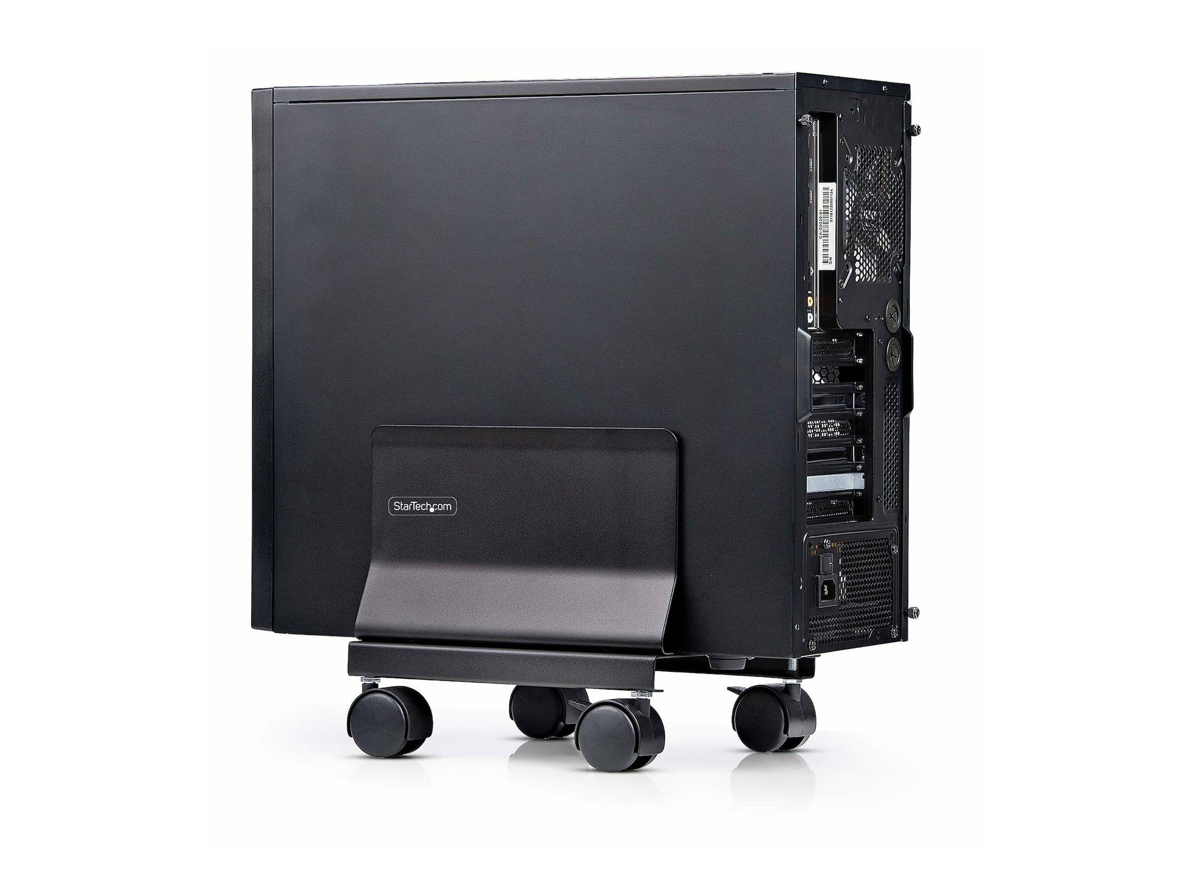 StarTech.com Computer Tower Cart Rolling CPU Caddy w/ Wheels, Adjustable