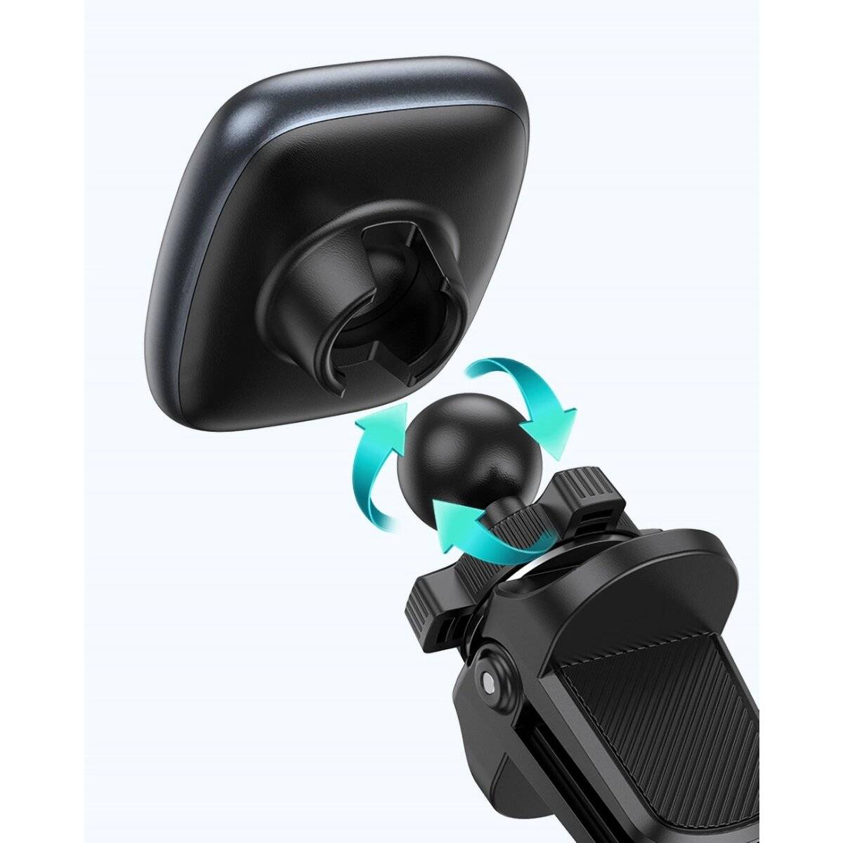 Magnetischer Handyhalter für die Lüftungsöffnung im Auto in Schwarz 360°