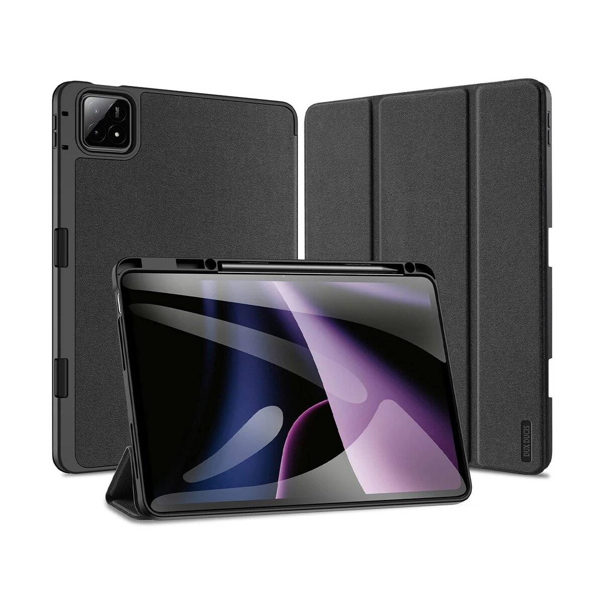 Klapphülle mit Stifthalter Tablet-Hülle kompatibel mit Xiaomi Pad Pro 12.1" Schwarz