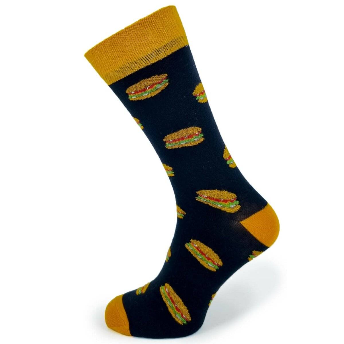 Herrensocken in Schwarz mit Hamburgermuster Socken für Männer aus Baumwollmischung 39/42