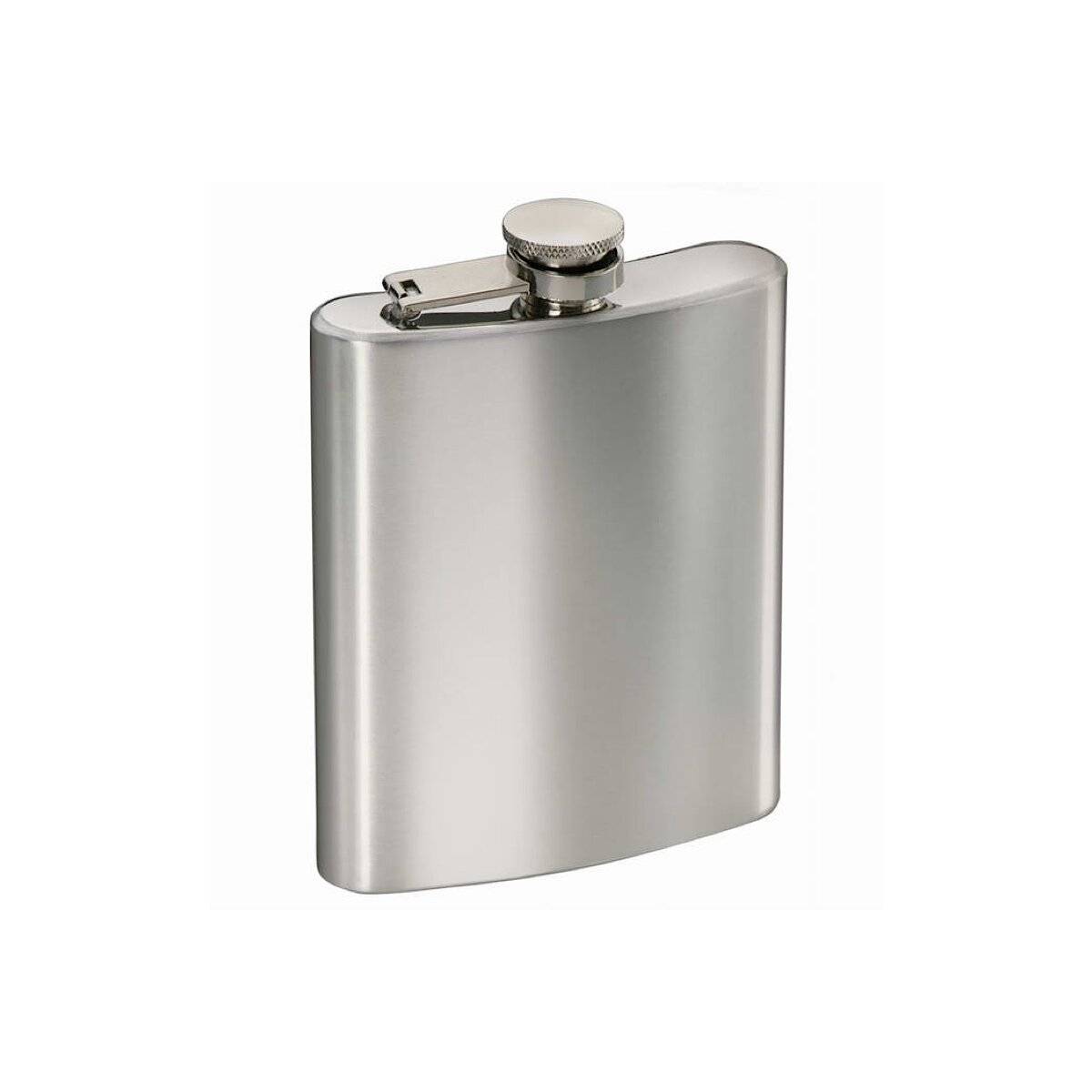 Flachmann Gordon 190 ml gebürsteter Edelstahl mit montiertem Deckel