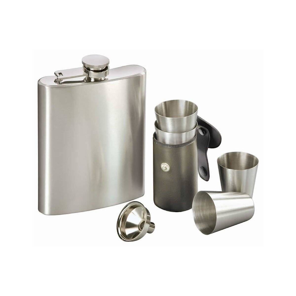 Flachmann-Set 3-teilig Major 190 ml Edelstahl