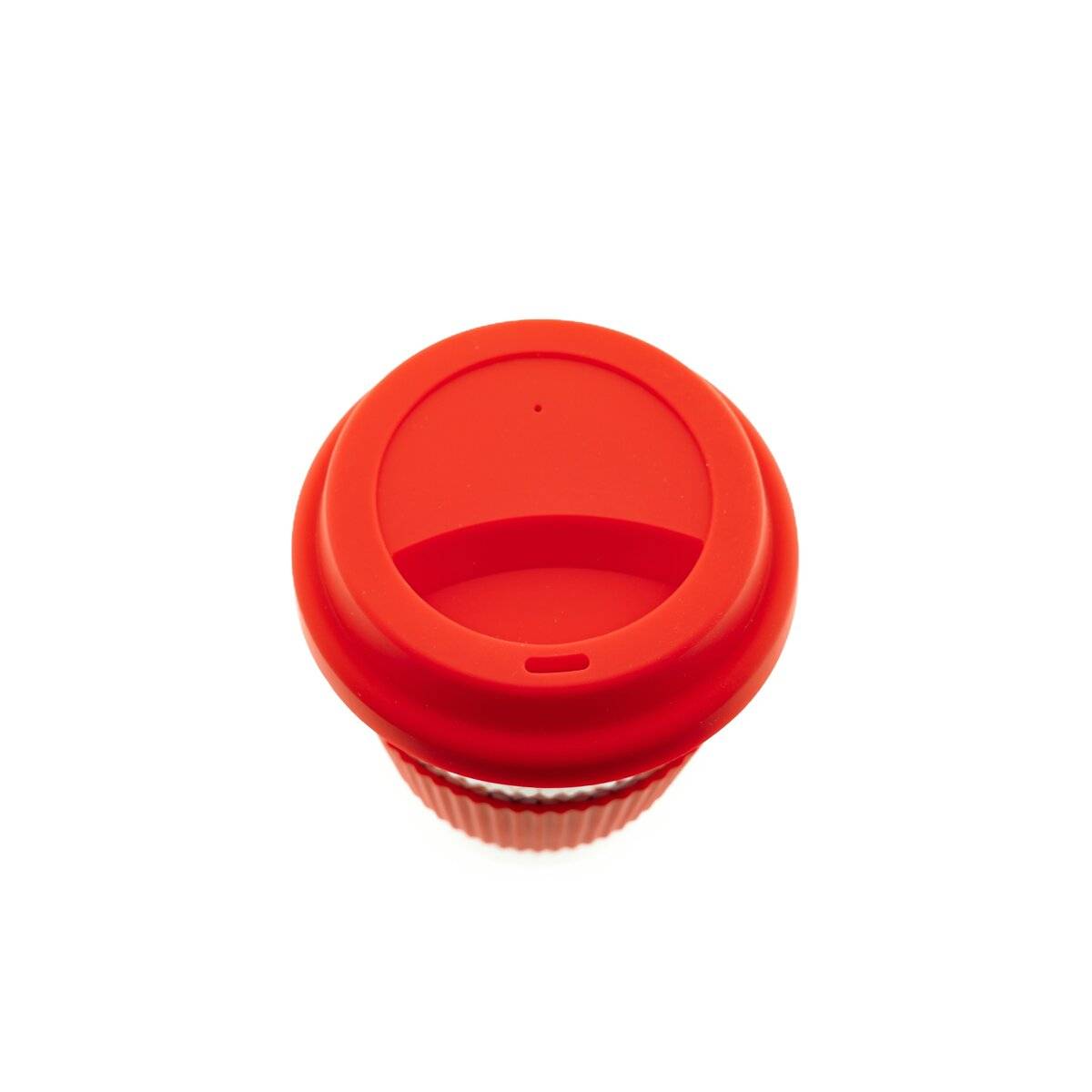 10x Kaffeebecher To Go, Porzellan Coffee to go Becher mit Deckel 350ml ZH3 Rot