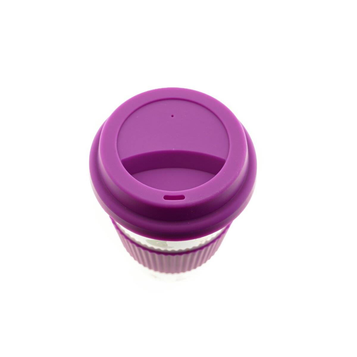 10x Kaffeebecher To Go, Porzellan Coffee to go Becher mit Deckel 350ml ZH4 Lila