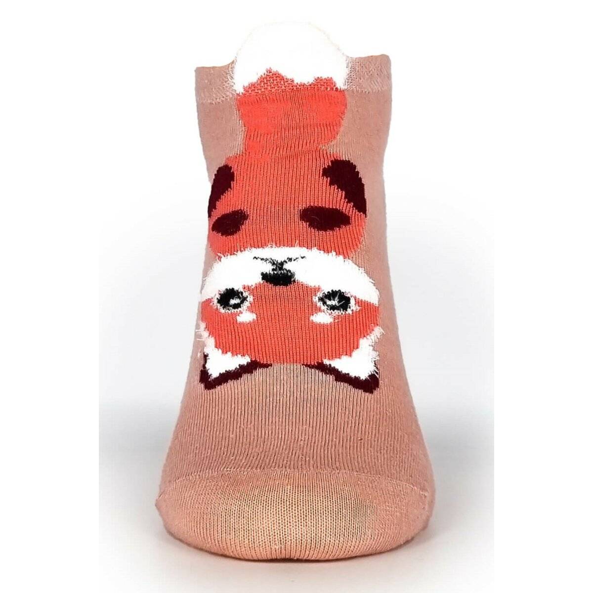 Kurze Socken mit Fuchsmuster für Damen aus Baumwollmischung Damensocken Pink 35/38