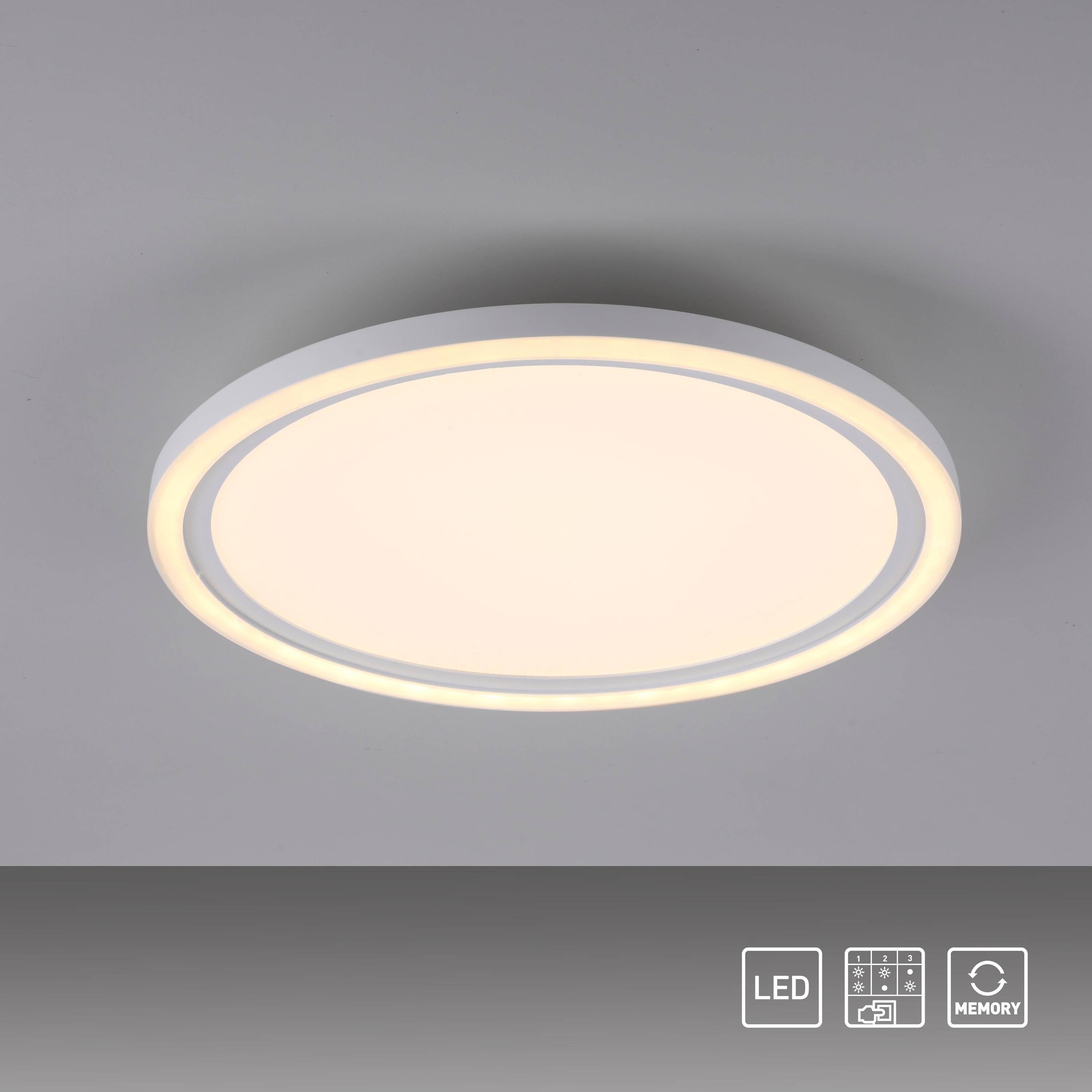 JUST LIGHT LED-Deckenleuchte 14883-16 weiß, 23,5 W, 2600 lm, 3000 K, getrennt schaltbar