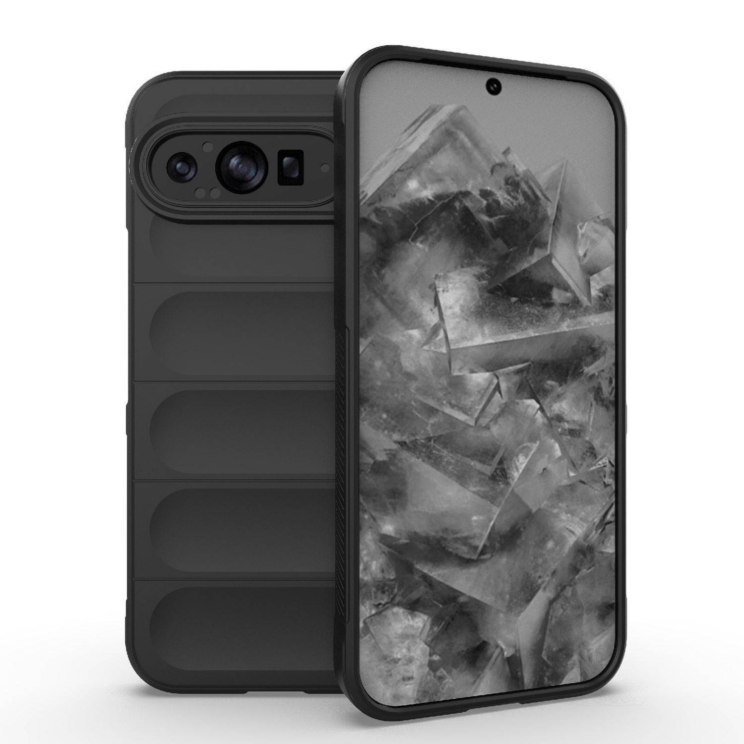 Für Google Pixel 9 Pro XL Magic Shield TPU Hülle Flanell-Innenfutter