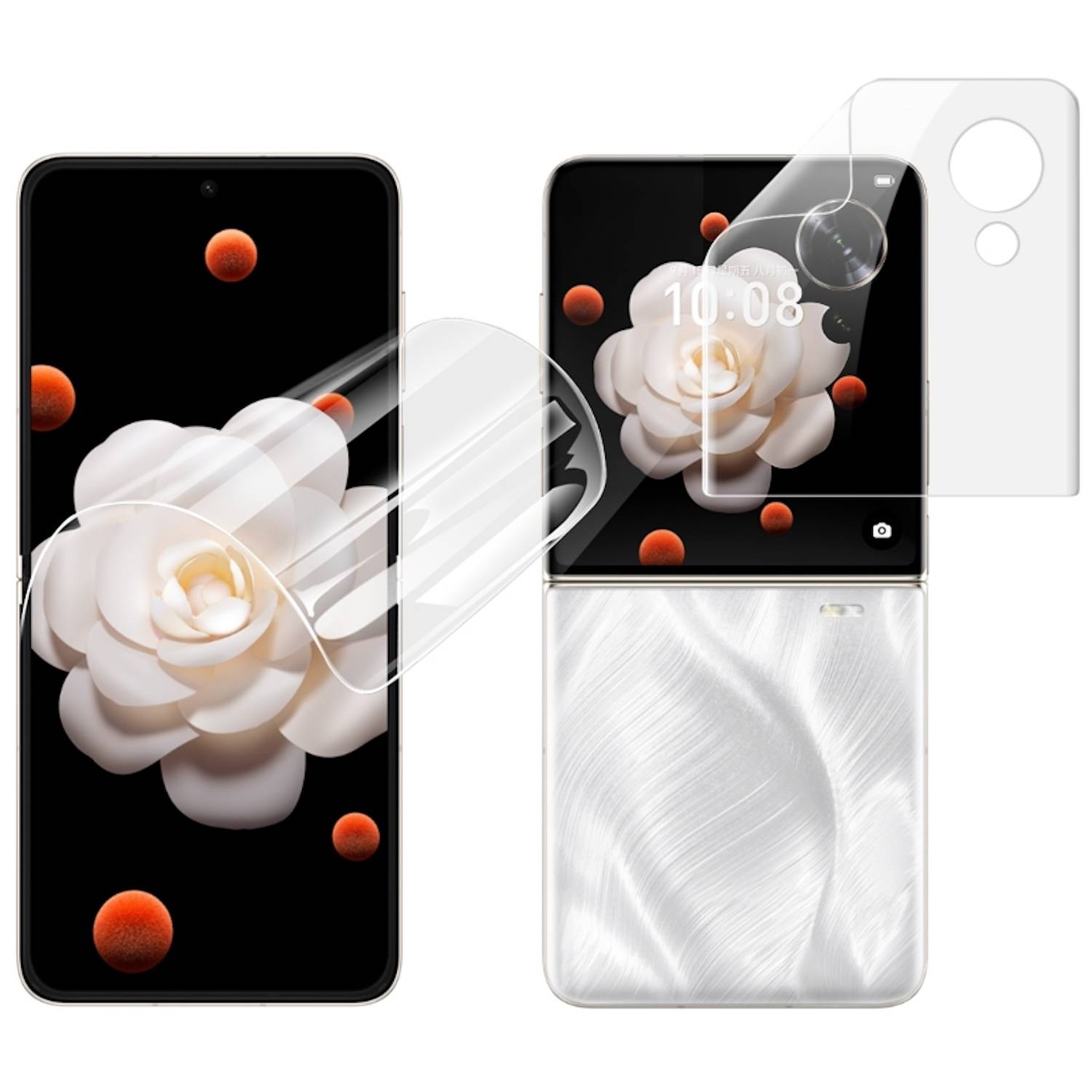 Für Honor Magic V Flip imak 4th Gen Hydrogel Display Schutzfolie Set