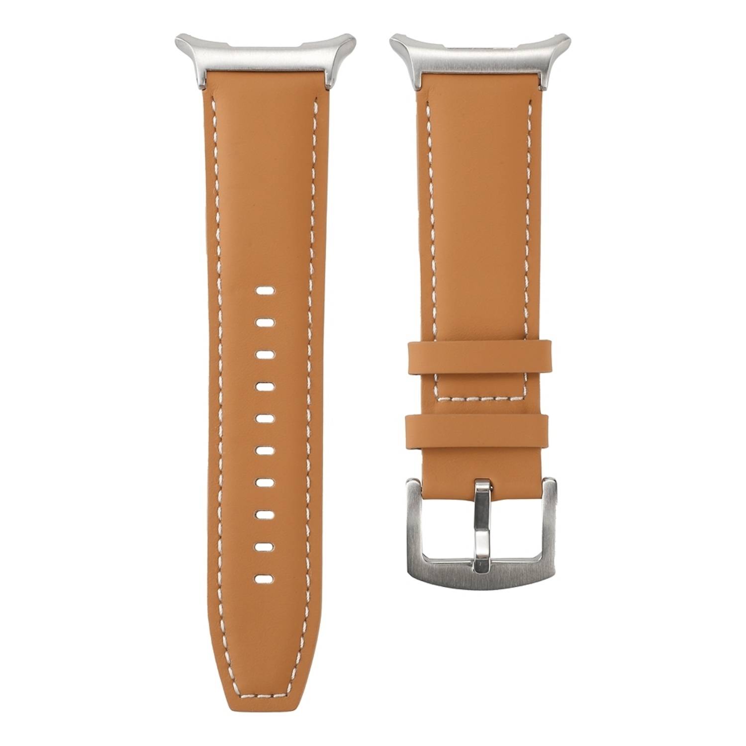 Für Samsung Galaxy Watch Ultra 47mm hochwertiges Leder Armband Braun