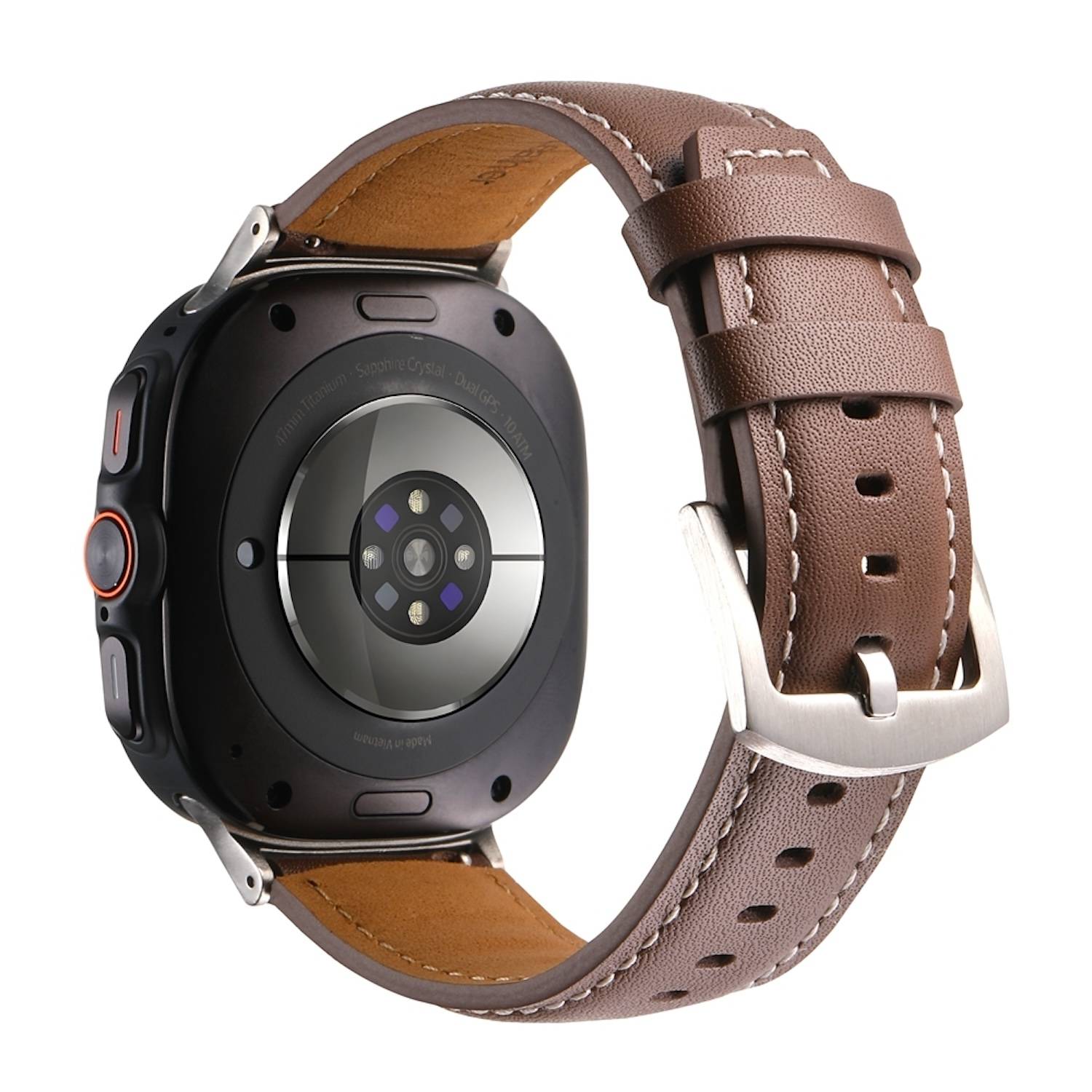 Für Samsung Galaxy Watch Ultra 47mm hochwertige Leder Armband D- Braun