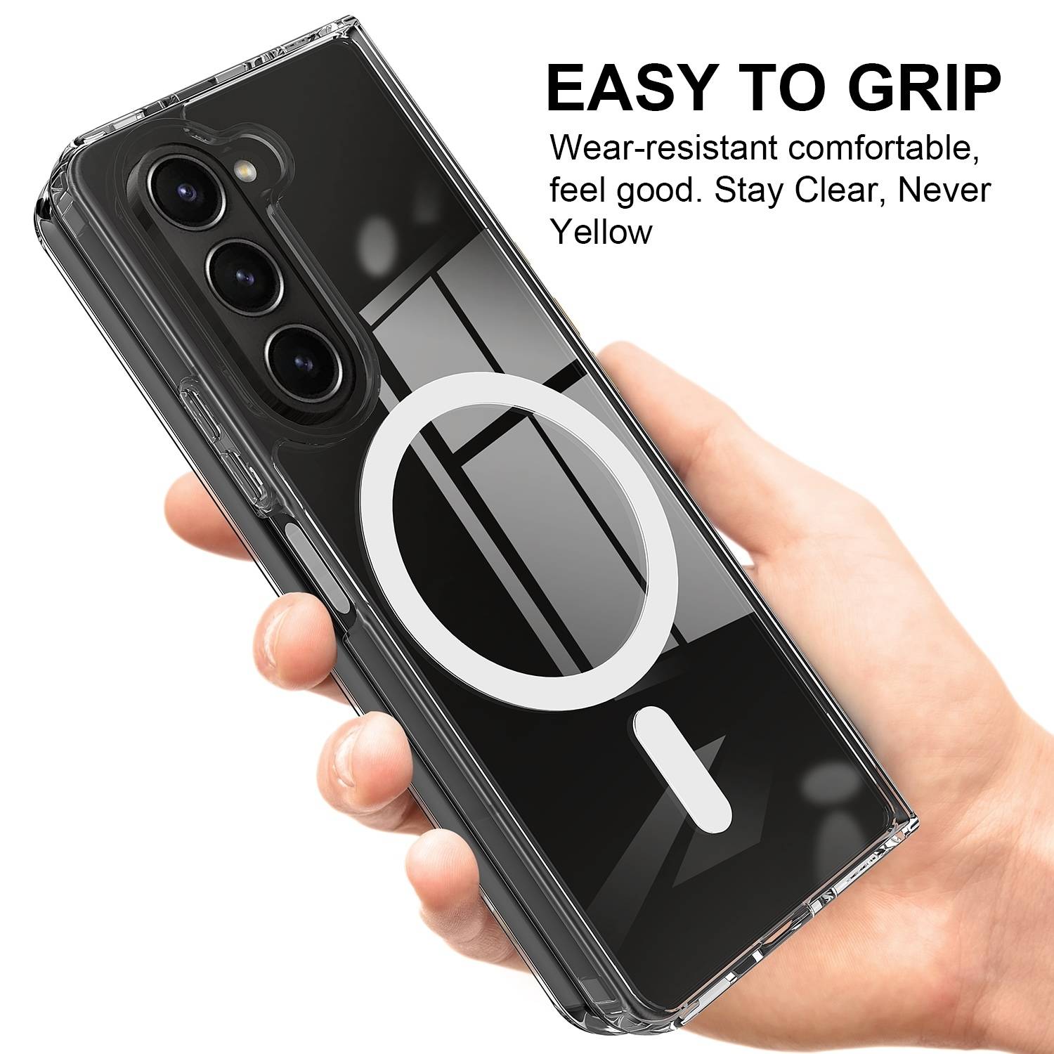 Für Samsung Galaxy Z Fold6 5G PC Magsafe Schutz Hülle Case Transparent
